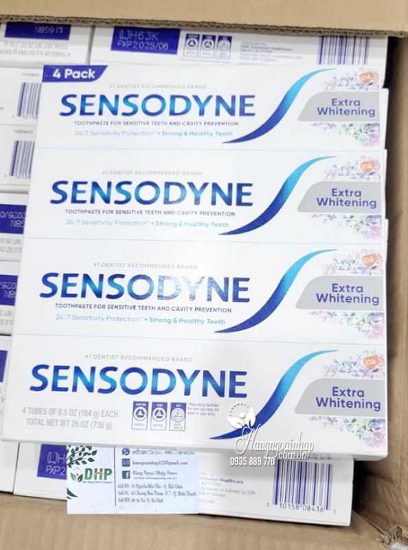 Kem đánh răng Sensodyne Extra Whitening dành cho răng ê buốt 184g 8