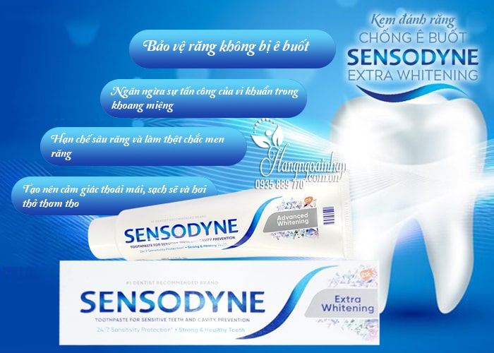 Kem đánh răng Sensodyne Extra Whitening dành cho răng ê buốt 184g 78