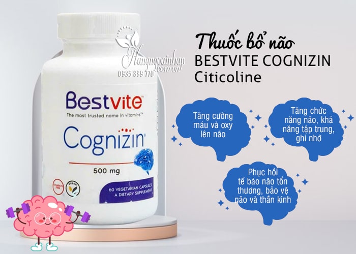 Thuốc bổ não Bestvite Cognizin Citicoline 500mg của Mỹ 4