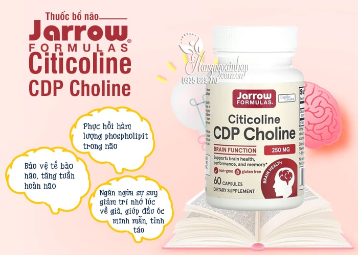 Thuốc bổ não Jarrow Formulas Citicoline CDP Choline 250mg 67