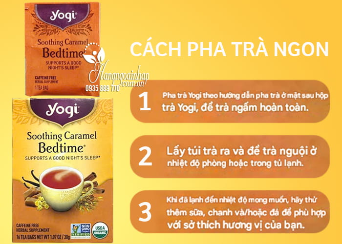 Trà ngủ ngon Yogi Soothing Caramel Bedtime 16 gói của Mỹ 4