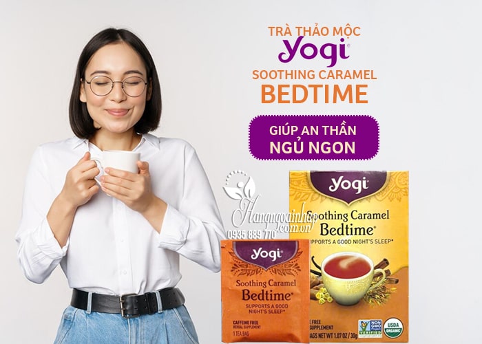 Trà ngủ ngon Yogi Soothing Caramel Bedtime 16 gói của Mỹ 1