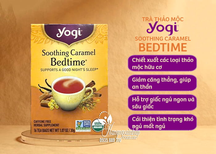 Trà ngủ ngon Yogi Soothing Caramel Bedtime 16 gói của Mỹ 5