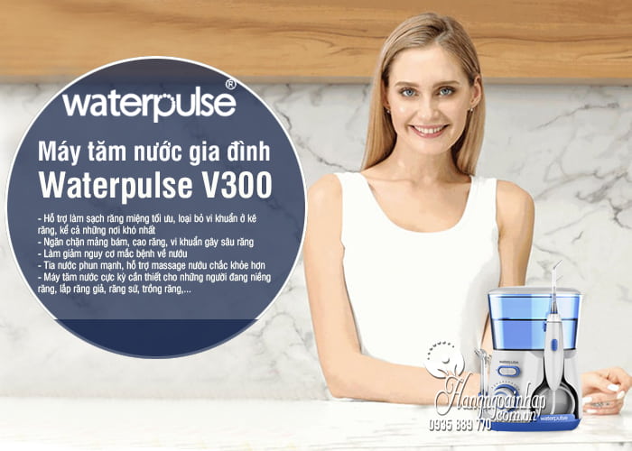 Máy tăm nước gia đình Waterpulse V300 bảo vệ răng nướu 8