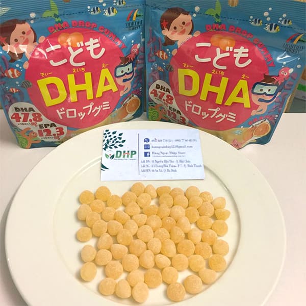 Kẹo bổ sung DHA cho bé DHA Drop Gummy của Nhật Bản 2