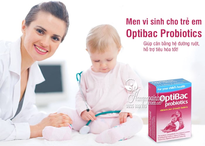 Men vi sinh cho trẻ em Optibac Probiotics hồng của Anh Quốc 3