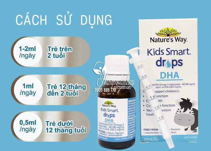 Siro bổ sung DHA cho bé Kids Smart Drops DHA Nature’s Way 679