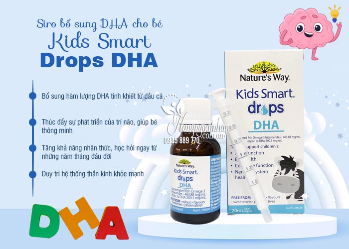 Siro bổ sung DHA cho bé Kids Smart Drops DHA Nature’s Way 23