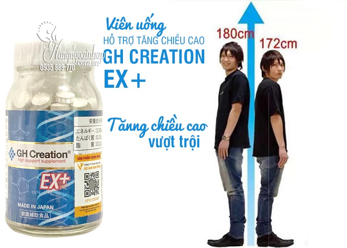 Viên uống hỗ trợ tăng chiều cao GH Creation EX Nhật Bản 34