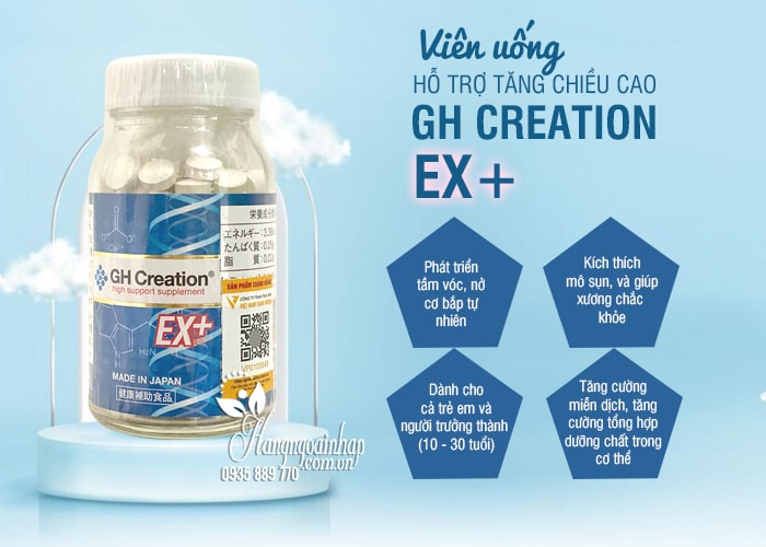 Viên uống hỗ trợ tăng chiều cao GH Creation EX Nhật Bản 67