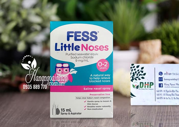 Xịt mũi Fess Little Noses 15ml trị nghẹt mũi, sổ mũi cho bé từ 0-2 tuổi  6