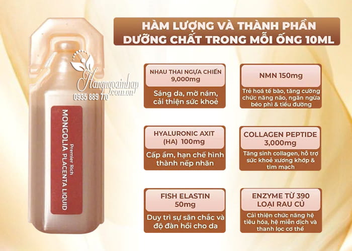 Nhau thai ngựa Mongolia Placenta Liquid Eikenbi của Nhật Bản 8