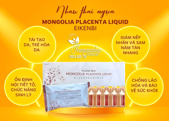 Nhau thai ngựa Mongolia Placenta Liquid Eikenbi của Nhật Bản 5