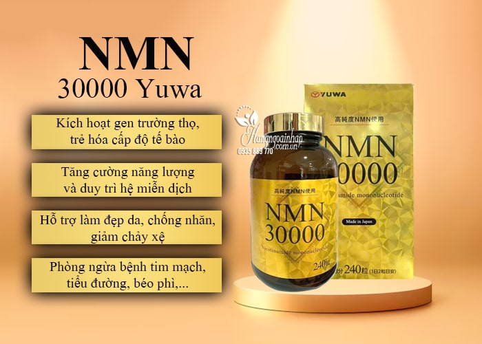 NMN 30000 Yuwa 240 viên của Nhật Bản trẻ hóa tế bào 6