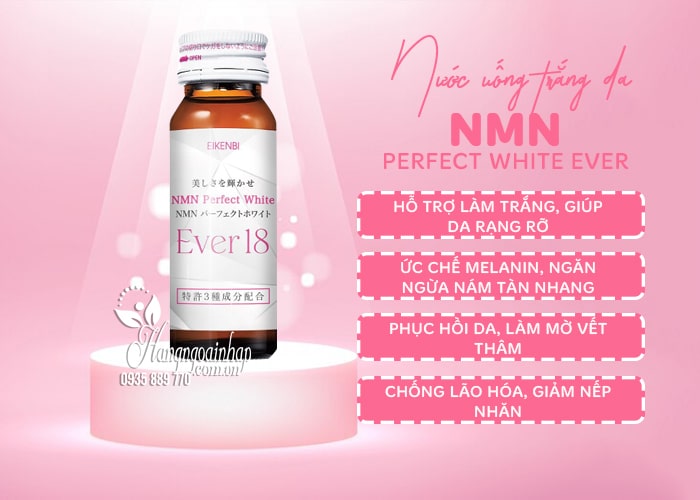 Nước uống trắng da NMN Perfect White Ever 18 Nhật Bản 78