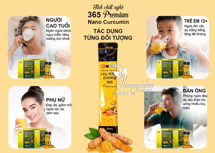 Tinh chất nghệ 365 Premium Nano Curcumin Hàn Quốc 30 gói  9