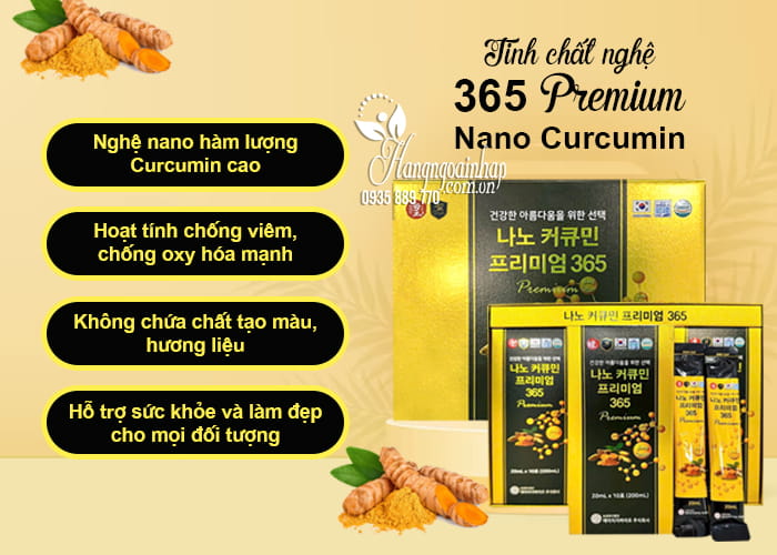 Tinh chất nghệ 365 Premium Nano Curcumin Hàn Quốc 30 gói  4