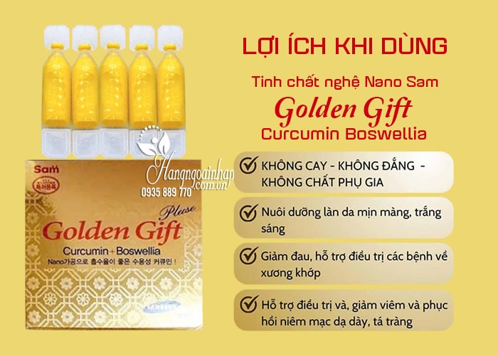 Tinh nghệ nano Sam Golden Gift Curcumin Boswellia Hàn Quốc  7