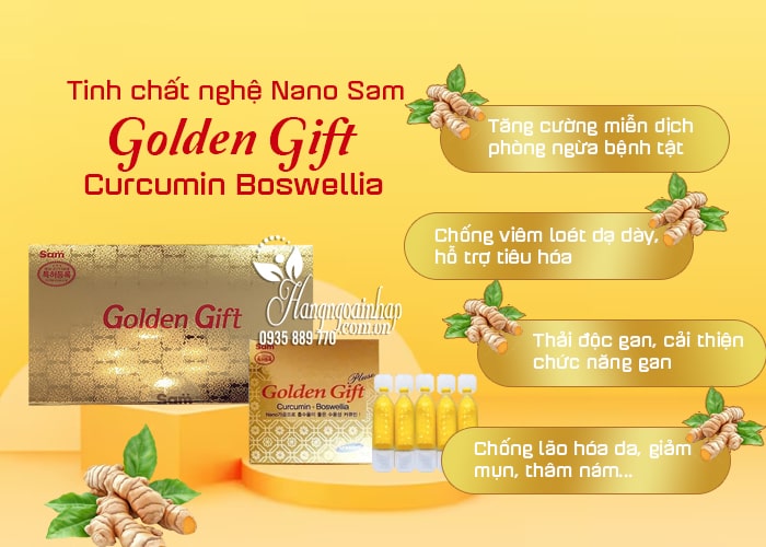 Tinh nghệ nano Sam Golden Gift Curcumin Boswellia Hàn Quốc  5