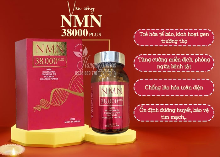 Viên uống NMN 38000 Plus của Nhật Bản 120 viên ngừa lão hóa 5