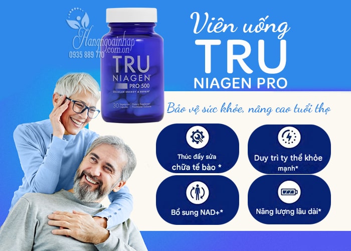 Viên uống Tru Niagen Pro 500mg 30 Capsules của Mỹ 5