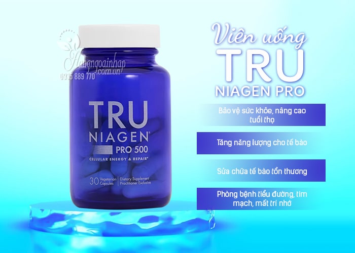 Viên uống Tru Niagen Pro 500mg 30 Capsules của Mỹ 8