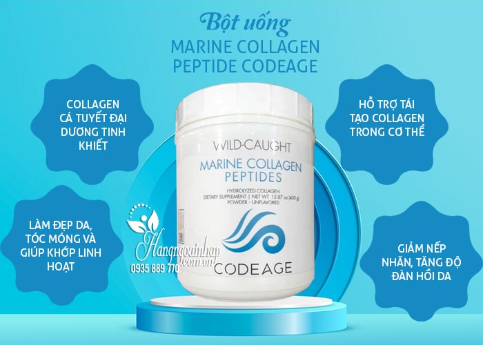 Bột uống Marine Collagen Peptide CodeAge 450g của Mỹ  45