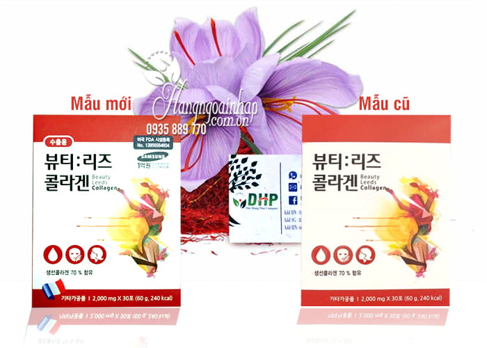 Collagen nhụy hoa nghệ tây Beauty Leeds Collagen 30 gói Hàn Quốc 1