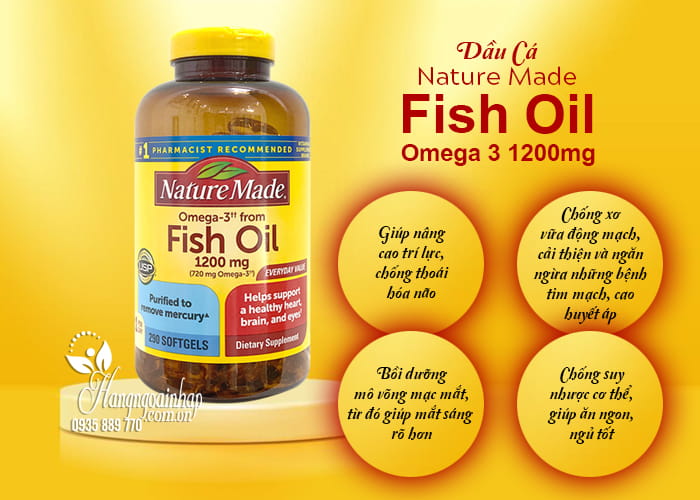 Dầu cá Fish Oil 1200mg 720mg Nature Made 290 viên 23