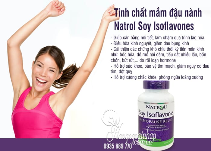 Tinh chất mầm đậu nành Natrol Soy Isoflavones 50mg 120 viên 4
