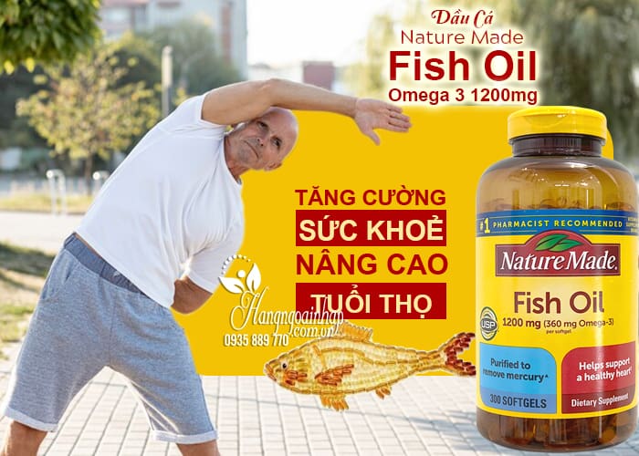 Nature Made Fish Oil 1200mg 360mg Omega 3 của Mỹ 12