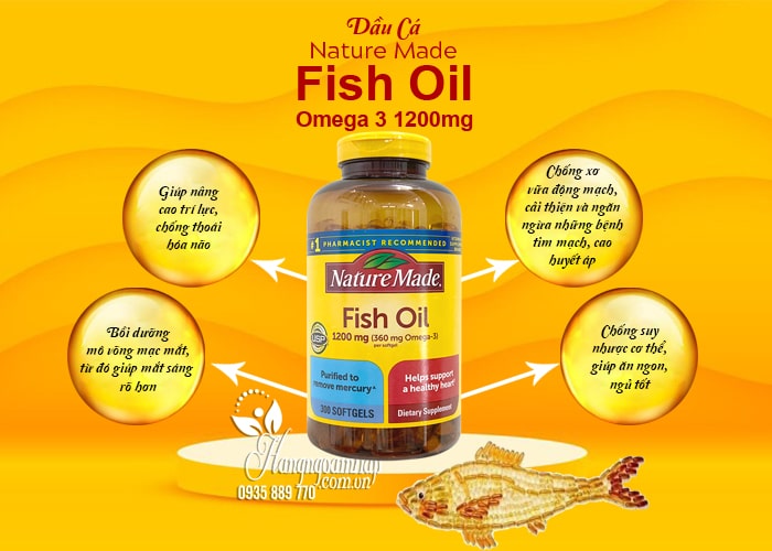 Nature Made Fish Oil 1200mg 360mg Omega 3 của Mỹ 45