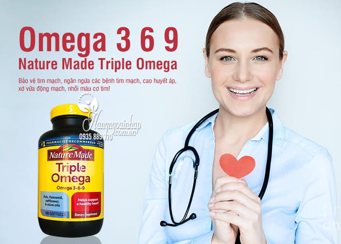Omega 3 6 9 Nature Made Của Mỹ - Triple Omega Hộp 180 Viên 0