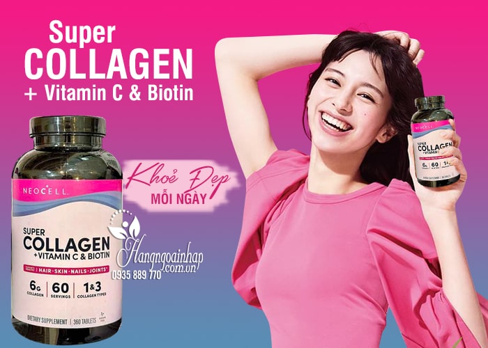 Neocell Super Collagen + Vitamin C & Biotin mẫu mới của Mỹ 23