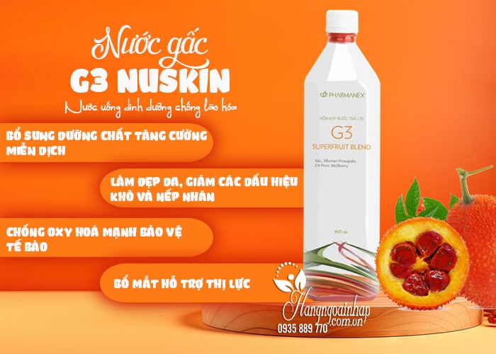 Nước gấc G3 Nuskin, nước uống dinh dưỡng chống lão hóa 45