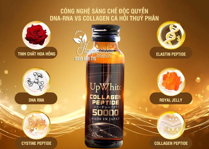 Nước uống trắng da Up White Collagen Peptide 50000 Nhật Bản  5