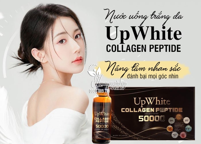 Nước uống trắng da Up White Collagen Peptide 50000 Nhật Bản  12