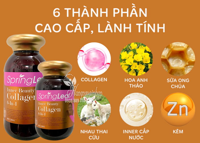 Viên uống Collagen 6 in 1 Spring Leaf Inner Beauty của Úc 45