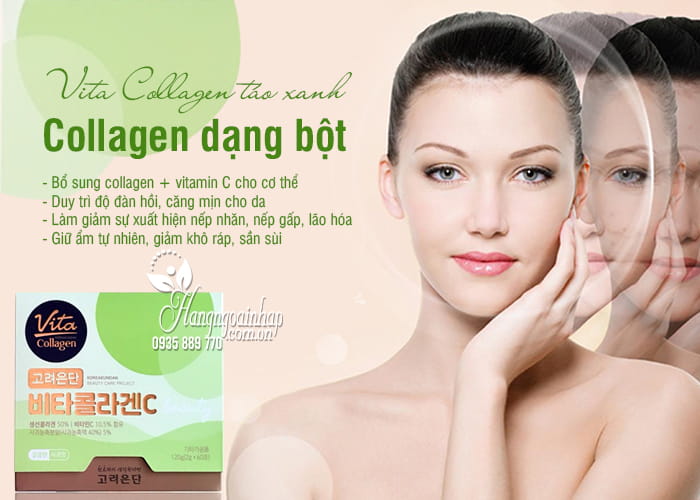 Vita Collagen táo xanh 1000mg Hàn Quốc - Collagen dạng bột  1