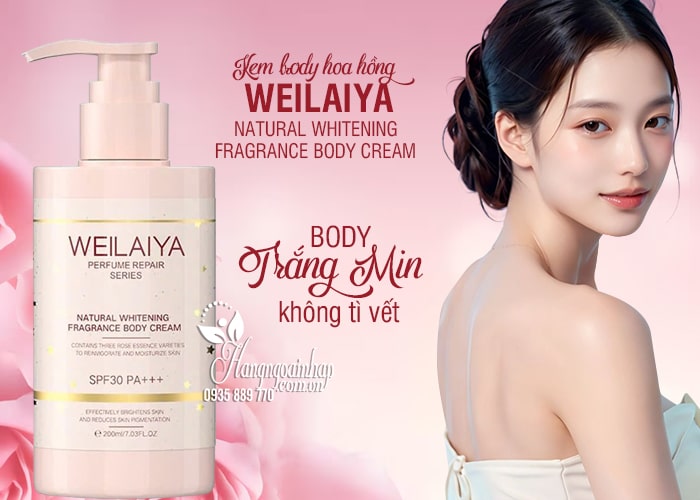 Kem body nâng tông Weilaiya Natural Whitening Fragrance 200ml 34