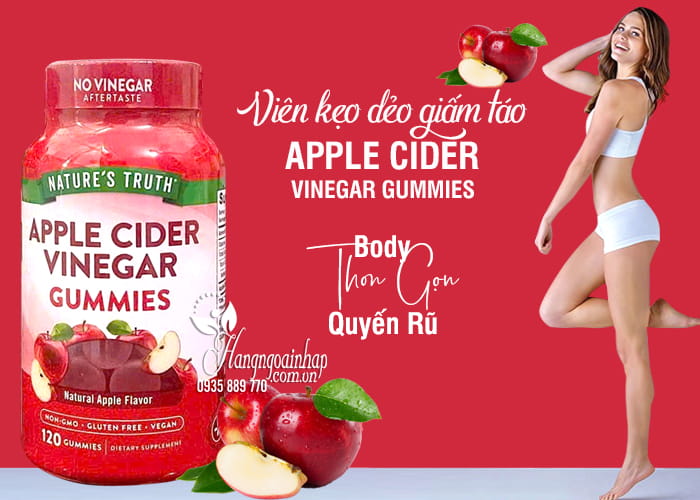 Viên kẹo dẻo giấm táo Apple Cider Vinegar Gummies 120 viên 34