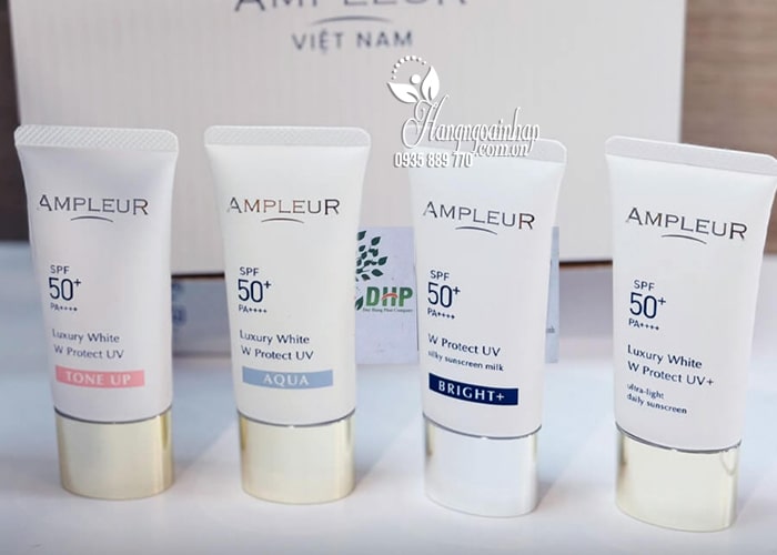 Kem chống nắng Ampleur Luxury White W Protect UV Tone Up  23