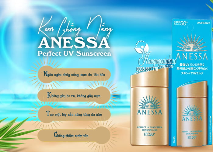 Kem Chống Nắng Anessa Perfect UV Sunscreen 60ml Nhật Bản 89