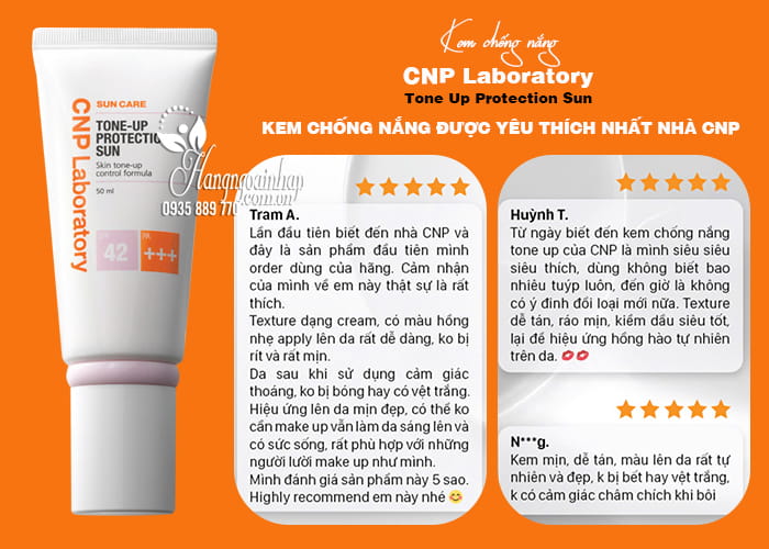 Kem chống nắng CNP Laboratory Tone Up Protection Sun Hàn Quốc 99