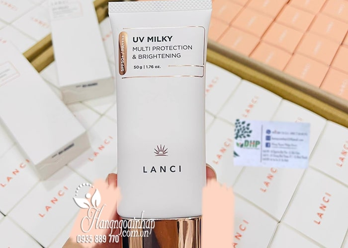 Kem chống nắng Lanci UV Milky SPF50+ Whitening mẫu mới 56