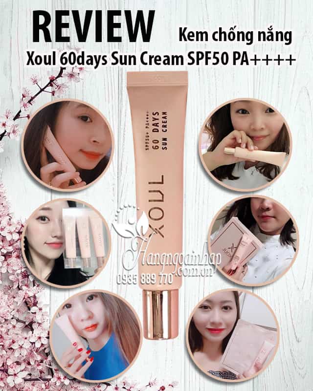 Kem chống nắng Xoul 60days Sun Cream SPF50 PA++++ Hàn Quốc 7