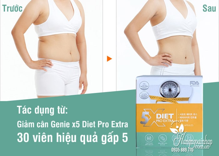 Giảm cân Genie x5 Diet Pro Extra 30 viên hiệu quả gấp 5 2