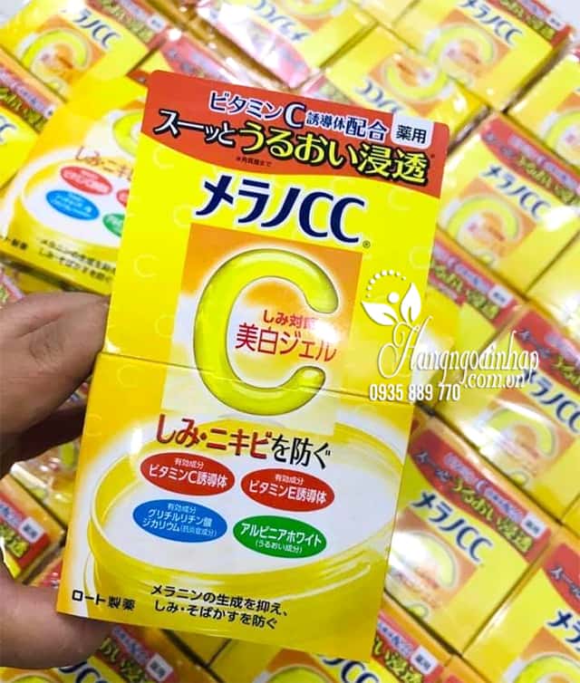Kem dưỡng trắng da CC Melano Brightening Gel Rohto Nhật Bản 9