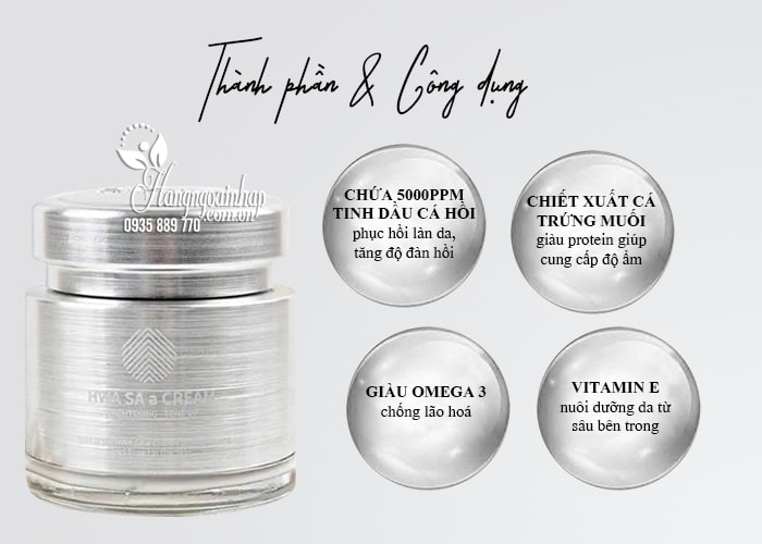 Kem dưỡng trắng da Cre8Skin Hwa SA a Cream Hàn Quốc 5