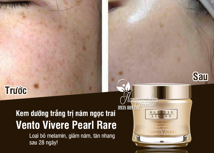 Kem dưỡng trắng trị nám ngọc trai Vento Vivere Pearl Rare  3